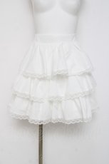 画像1: An MILLE / フリルレイヤードミニスカート  白 Y-26-03-16-215-EL-SK-SZ-ZY (1)