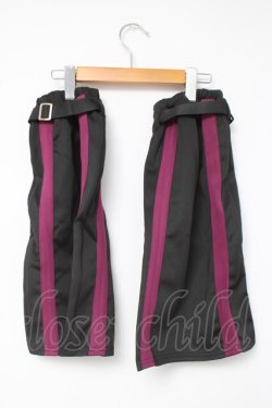 画像2: DearMyLove / ジャージ風レッグカバー  黒 Y-26-03-16-029-EL-ZA-SZ-ZY