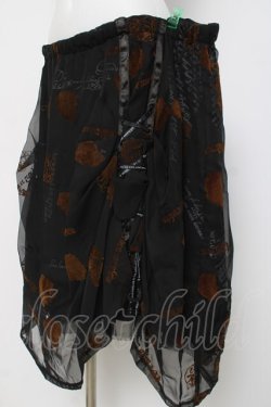 画像2: h.naoto Blood / バラフロッキーたくし上げスカート  黒 Y-26-03-16-220-HN-SK-SZ-ZY