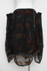 画像3: h.naoto Blood / バラフロッキーたくし上げスカート  黒 Y-26-03-16-220-HN-SK-SZ-ZY (3)