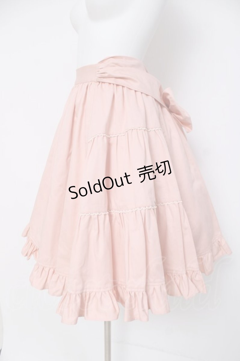 画像2: Heart E / サイドティアードバックリボンスカート  ピンク Y-26-03-16-221-LO-SK-SZ-ZY (2)
