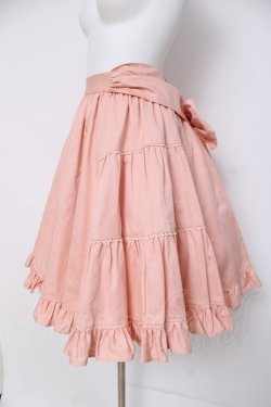 画像2: Heart E / サイドティアードバックリボンスカート  ピンク Y-26-03-16-221-LO-SK-SZ-ZY