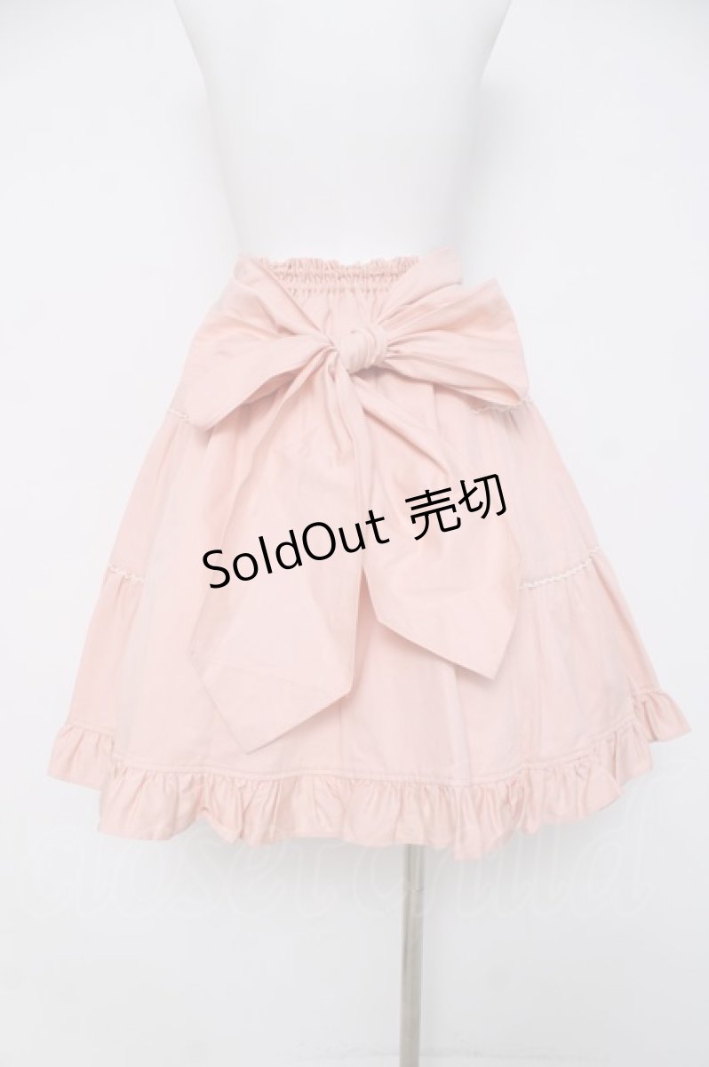 画像3: Heart E / サイドティアードバックリボンスカート  ピンク Y-26-03-16-221-LO-SK-SZ-ZY (3)