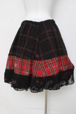 画像3: h.ANARCHY / 蜘蛛プリント切替スカート  黒/赤 Y-26-03-16-222-HN-SK-SZ-ZY (3)