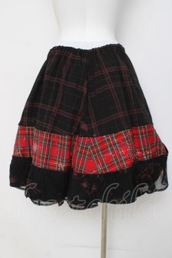 画像3: h.ANARCHY / 蜘蛛プリント切替スカート  黒/赤 Y-26-03-16-222-HN-SK-SZ-ZY