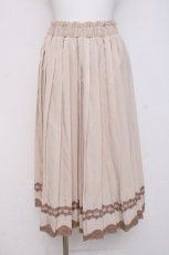 画像1: axes femme / サテンプリーツロングスカート M 生成り Y-26-03-16-223-AX-SK-SZ-ZY (1)