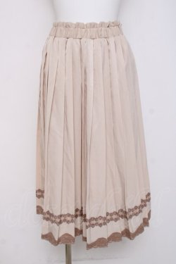 画像1: axes femme / サテンプリーツロングスカート M 生成り Y-26-03-16-223-AX-SK-SZ-ZY