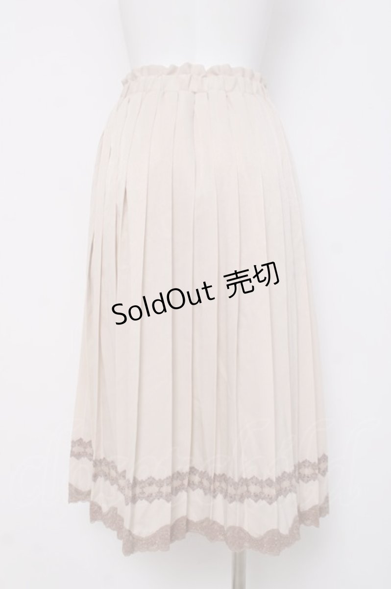 画像2: axes femme / サテンプリーツロングスカート M 生成り Y-26-03-16-223-AX-SK-SZ-ZY (2)