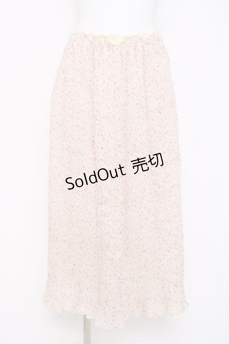 画像1: LIZ LISA / 小花柄プリーツスカート 0 オフ白 Y-26-03-16-225-LO-SK-SZ-ZY (1)