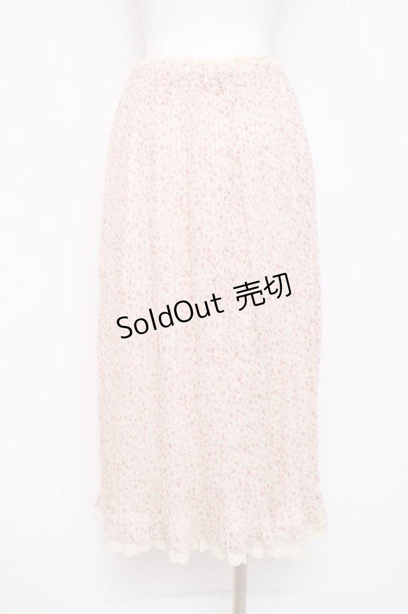 画像2: LIZ LISA / 小花柄プリーツスカート 0 オフ白 Y-26-03-16-225-LO-SK-SZ-ZY (2)