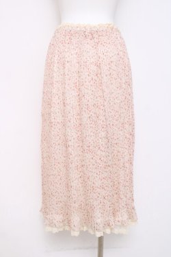 画像2: LIZ LISA / 小花柄プリーツスカート 0 オフ白 Y-26-03-16-225-LO-SK-SZ-ZY