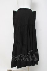 画像3: T・KUNITOMO / ティアードロングスカート  黒 Y-26-03-16-226-PU-SK-SZ-ZY (3)