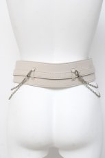 画像3: axes femme / チェーン付き太幅合皮ベルト  生成り Y-26-03-16-031-AX-ZA-SZ-ZT006 (3)