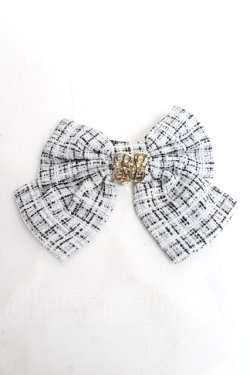 画像1: couture BY ROJITA / ツイードバレッタ  白 Y-26-03-16-033-LO-ZA-SZ-ZY