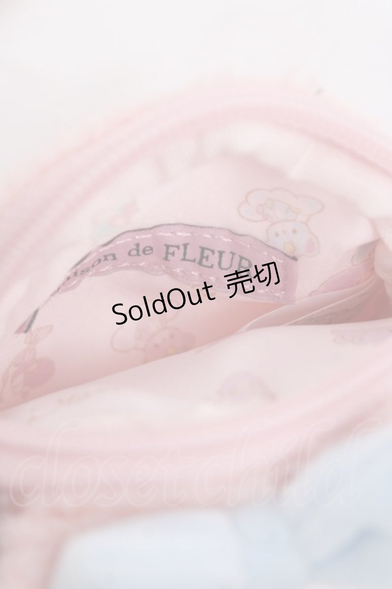 画像3: Maison de FLEUR / Little Twin Starsパフ&ポフポーチ  ピンク Y-26-03-16-037-LO-ZA-SZ-ZY (3)