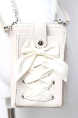 画像1: axes femme POETIQUE / レースアップスマホポシェット  生成り Y-26-03-16-038-AX-ZA-SZ-ZY (1)