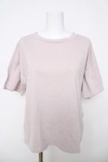 axes femme / ラメ刺繍ロゴＴシャツ  ラベンダー Y-26-03-18-046-AX-TO-SZ-ZY