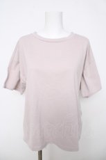 画像1: axes femme / ラメ刺繍ロゴＴシャツ  ラベンダー Y-26-03-18-046-AX-TO-SZ-ZY (1)