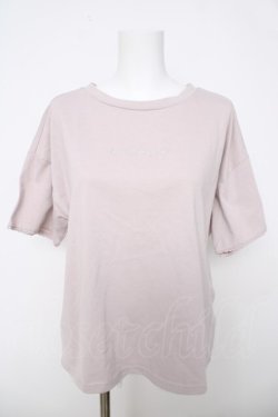 画像1: axes femme / ラメ刺繍ロゴＴシャツ  ラベンダー Y-26-03-18-046-AX-TO-SZ-ZY