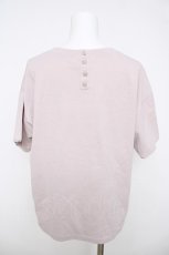 画像2: axes femme / ラメ刺繍ロゴＴシャツ  ラベンダー Y-26-03-18-046-AX-TO-SZ-ZY (2)