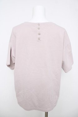 画像2: axes femme / ラメ刺繍ロゴＴシャツ  ラベンダー Y-26-03-18-046-AX-TO-SZ-ZY