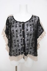 画像1: axes femme / レースポンチョ F 黒 Y-26-03-18-049-AX-TO-SZ-ZS (1)