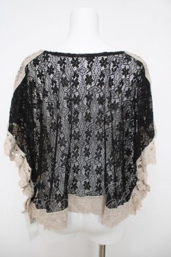 画像2: axes femme / レースポンチョ F 黒 Y-26-03-18-049-AX-TO-SZ-ZY