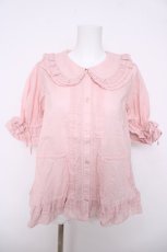 画像1: Chalmiere / クラシックコットンブラウス M ピンク Y-26-03-18-006-LO-BL-SZ-ZY (1)