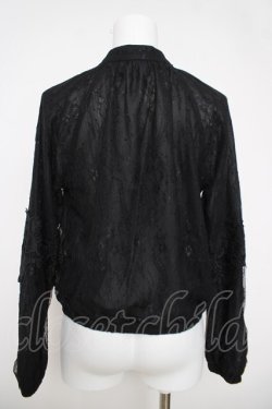 画像2: axes femme / レーシーノーカラージャケット M 黒 Y-26-03-18-050-AX-TO-SZ-ZY