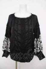 画像1: axes femme NOSTALGIE / バルーン袖レースブラウス F 黒 Y-26-03-18-052-AX-BL-SZ-ZY (1)