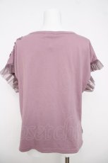 画像2: axes femme / 立体花モチーフレースＴシャツ M パープル Y-26-03-18-057-AX-TS-SZ-ZS (2)