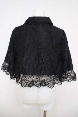 画像2: Rojita / レースケープスプリングポンチョ  黒 Y-26-03-18-060-LO-TO-SZ-ZY