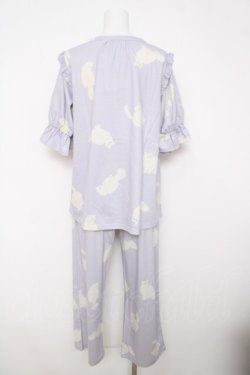画像2: axes femme / 猫柄ルームウェアセット  ラベンダー Y-26-03-18-061-AX-TO-SZ-ZY