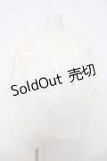 axes femme kawaii / 半袖丸襟コットンブラウス M 白 Y-26-03-18-008-AX-BL-SZ-ZY