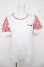 画像1: PINKHOUSE CHELSEA / ギンガムチェック切り替え半袖トップス F 白 Y-26-03-18-073-LO-TO-SZ-ZY (1)