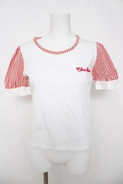 画像1: PINKHOUSE CHELSEA / ギンガムチェック切り替え半袖トップス F 白 Y-26-03-18-073-LO-TO-SZ-ZY