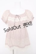 PINK HOUSE / レースプリントプルブラウス F ピンク Y-26-03-18-075-LO-BL-SZ-ZY