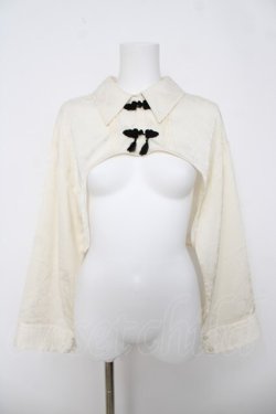 画像1: axes femme / チャイナ釦ショートボレロブラウス  生成り Y-26-03-18-009-AX-TO-SZ-ZY