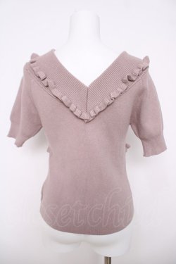 画像2: An MILLE / フリルクロスニット  ピンク Y-26-03-18-079-EL-TO-SZ-ZY