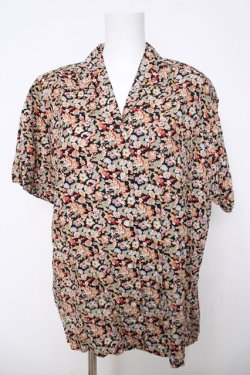 画像1: INGEBORG / ペイズリー花柄シャツ  黒 Y-26-03-18-083-LO-BL-SZ-ZY