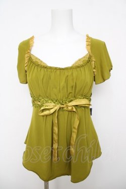 画像1: Ozz oneste / ウエストレーストップス  グリーン Y-26-03-18-087-OO-TO-SZ-ZY