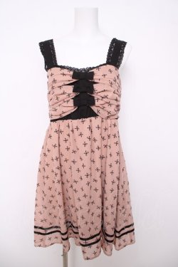 画像1: axes femme / リボン柄フロッキーチュニ M アワピンク Y-26-03-18-091-AX-OP-SZ-ZY