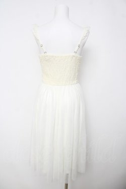 画像2: axes femme POETIQUE / ビスチェデザインチュールワンピース M 生成り Y-26-03-18-092-AX-OP-SZ-ZY