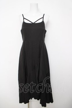 画像1: axes femme / ラッフルフリルキャミワンピース F 黒 Y-26-03-18-095-AX-OP-SZ-ZY