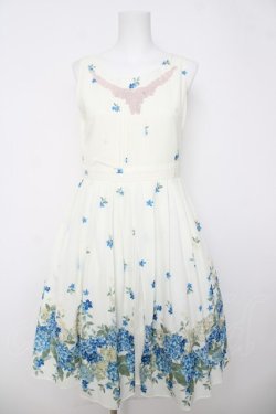 画像1: axes femme / あじさい柄ワンピース M 生成り Y-26-03-18-099-AX-OP-SZ-ZY