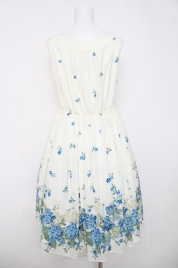 画像2: axes femme / あじさい柄ワンピース M 生成り Y-26-03-18-099-AX-OP-SZ-ZY