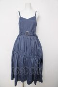 axes femme / ドロストデザインキャミワンピース F 紺 Y-26-03-18-100-AX-OP-SZ-ZY