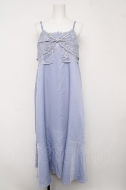 画像1: axes femme / ビッグレースリボンキャミワンピース F ブルー Y-26-03-18-103-AX-OP-SZ-ZY