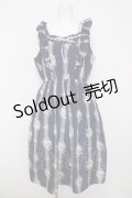 axes femme / 花柄ワンピース M 紺 Y-26-03-18-105-AX-OP-SZ-ZY