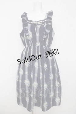 画像1: axes femme / 花柄ワンピース M 紺 Y-26-03-18-105-AX-OP-SZ-ZY